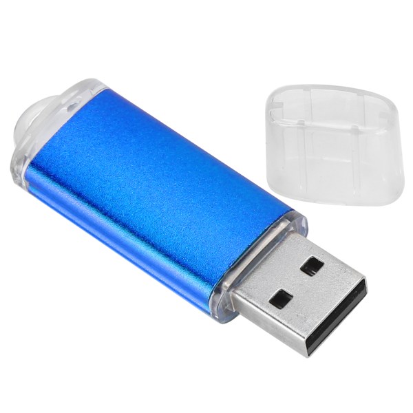 USB Flash Drive Gjennomsiktig deksel Blå Bærbar Minnepenn for PC Tablet64GB