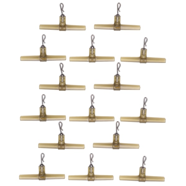 15 stk Fiske Crimp Swivel T Formet RRing Gjenbrukbar Bærbar Grønn Krysslinje Tackle Kobling