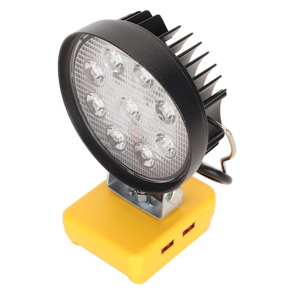 LED-arbetsljus 27W Runt Dual Level Justerbart aluminiumhus Snabb värmeavledning för 18V till 20V litiumbatterier
