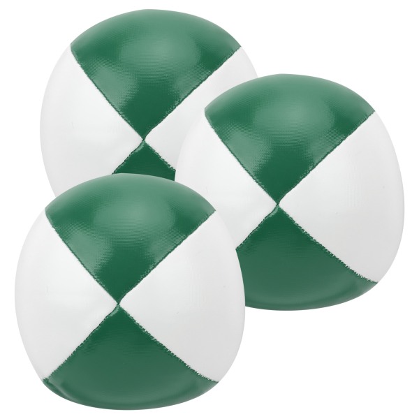 3 stk PU-læder jongleringsbolde Indendørs Fritid Bærbar Performance Øvelsesbolde Grøn Hvid