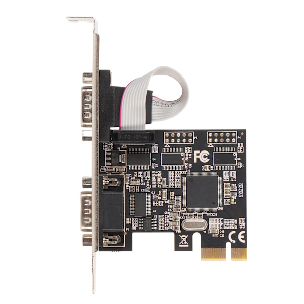 PCIe RS232 -sarjasovitinkortti 250 kbps 2 porttia PCI Express X1 Plug and Play PCIe to Dual Serial Card tulostinskanneria varten