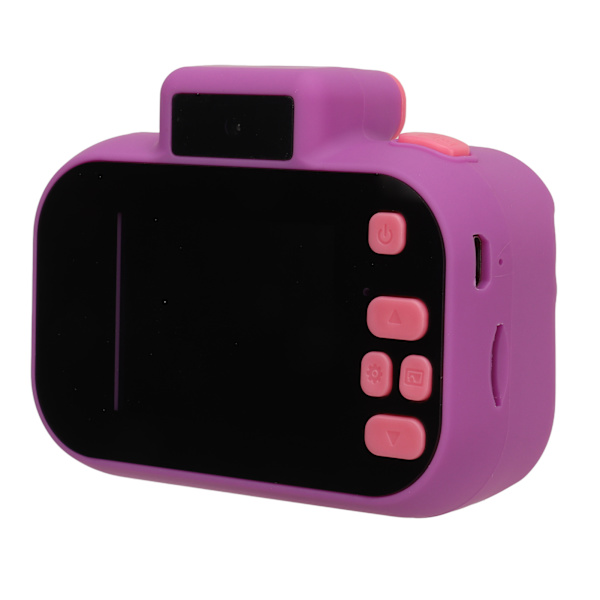 Lasten Kamera HD 40MP Kaksoiskamera 2.0 tuuman IPS-näyttö 600mAh Yönäkö USB Ladattava Digitaalinen Videokamera Lila
