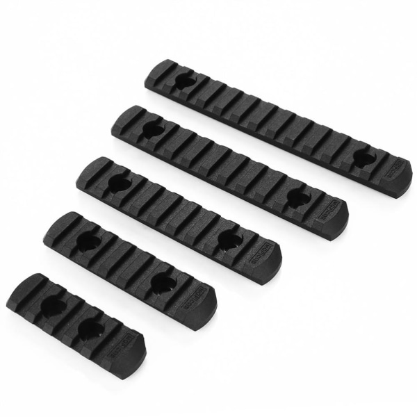 5 spår 65 mm 7 spår 85 mm 9 spår 105 mm 11 spår 124 mm 13 spår 144 mm Nylon MLok Picatinny-skena Set med insexnyckel