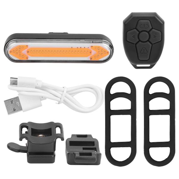 Terrengsykkel blinklys baklys USB oppladbar sykkelfjernkontroll baklys