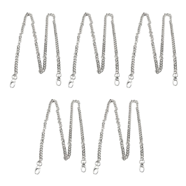 5 st metallkantkedjor 39,4 tum Längd Utsökt robust multi metallhantverkskedja för halsband ankelband DIY Silver