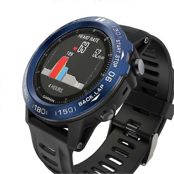 Til Garmin Fenix 3/3 HR Smart Watch Stålramme, B Version Blue Ring White Letter