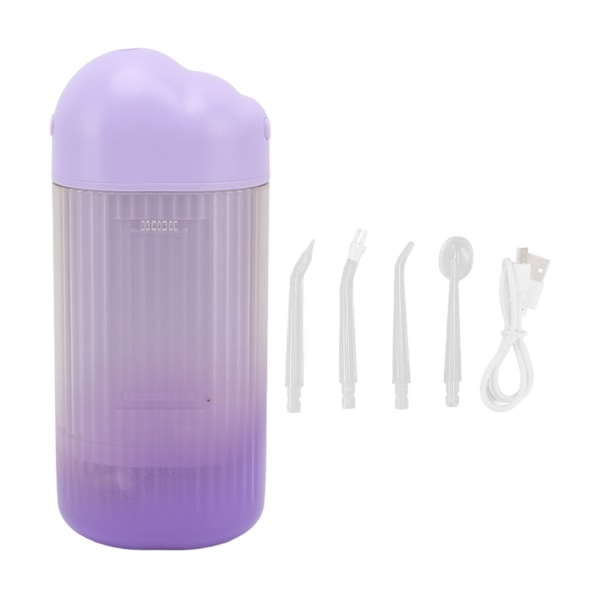 Electric Oral Irrigator 3 Modes High Frequency Pulse IPX7 Waterproof Portable Dental Oral Irrigator Teeth Cleaner Purple