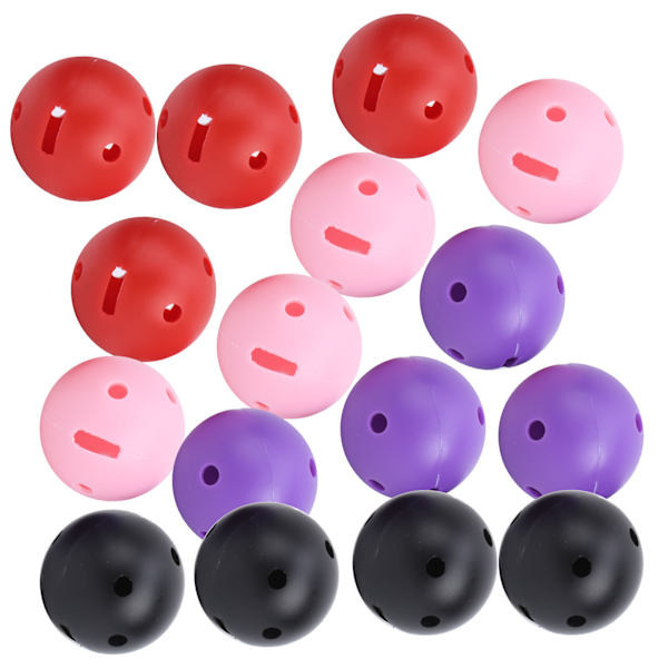 16 kpl/pussi Muovinen Golf Square Hole Ball Supply 4 kpl vaaleanpunainen 4 kpl punainen 4 kpl purppura 4 kpl musta