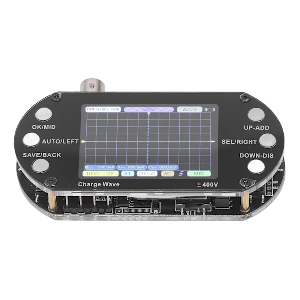 Digital oscilloskop 2,5 MHz sampling 2,4 tum TFT-skärm 320x240 upplösning signalvågform transistor