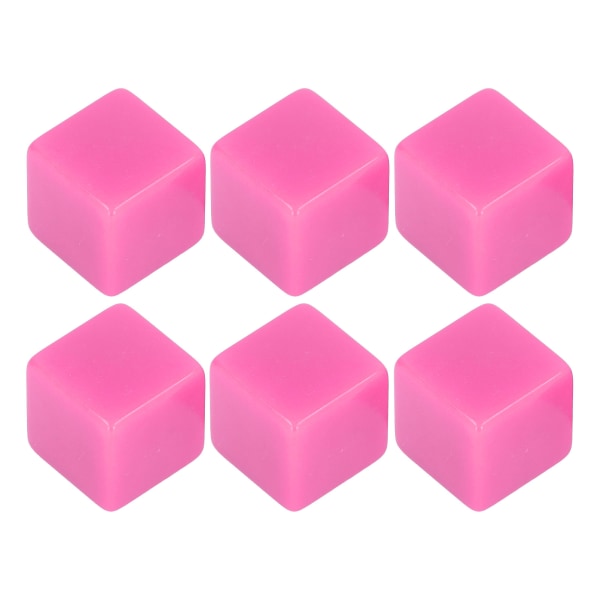 6 kpl Tyhjät noppasarjat Set muoviset kuusikulmaiset kuutiot Luokkahuoneen lautapeli Tee-se-itse matematiikkalaskennan opetusjuhla Favor Fun Pink