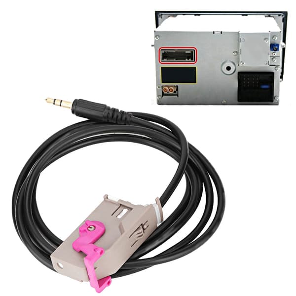 Aux 3.5mm Audio Jack 32-pin kabel for Audi A3 A4 A6 A8 TT RNS-E Navigasjon