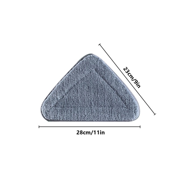 360° Swivel Triangle Mopp med stort rengöringshuvud, justerbar väggrengöringsmopp, ersättningsmikrofiberduk