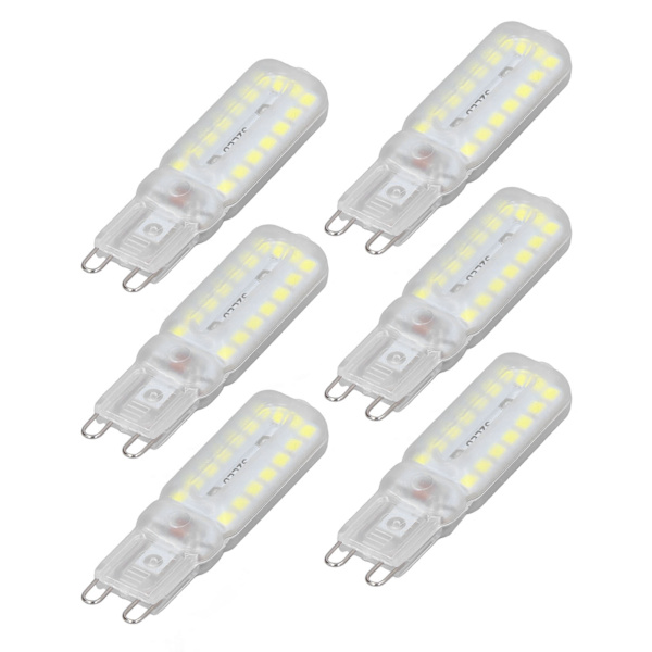 6 kpl G9 LED-lamppua 7W himmennettävä 360° valaistus Vaihtolamppu Seinäpöytäkaapin lamppu Valkoinen valo 110-140V