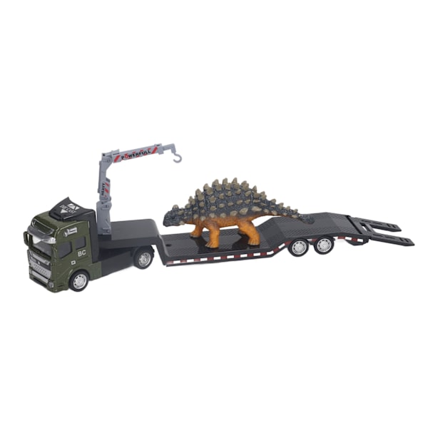 1:50 Dinosaur Transport Trailer Høy simulering Legering Dinosaur Truck Carrier Leke for barn Gutter Saichania