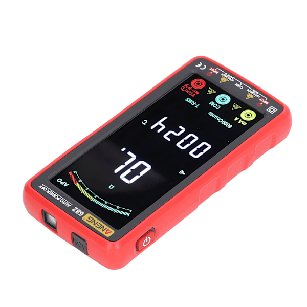 Digitalt multimeter med fuld skærm VA LCD automatisk rækkevidde modstandsspænding strømtester 6000 tællinger