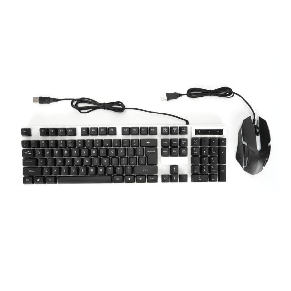 USB Tangentbord Mus T6 möss Set Office Tangentbord Mus Combo för stationär bärbar dator NotebookBlack