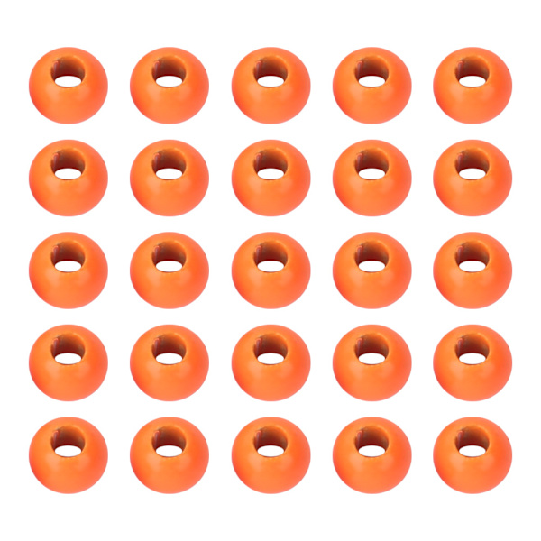 25 st flugbindande volframlegeringspärlor Runt nymfhuvud Ball fiskeredskap Orange (3,8 mm)