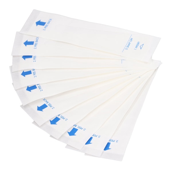 50 st termometerprovsöverdrag PE-filmpapper 9,5x2,5 cm engångsbruk noggrann pålitlig termometerprovsöverdrag set