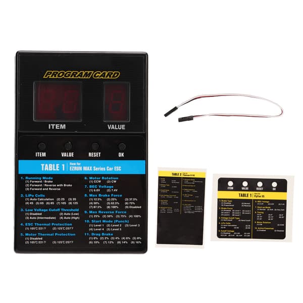 LED Programkortboks Børsteløs Universal ESC Programmeringskort for RC Båt Bil Tilbehør