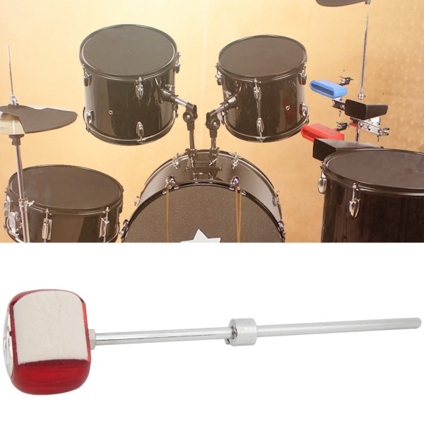 WC42 Drum Percussion Instrument Erstatningsdel Trommesæt Hammer Beater Rød