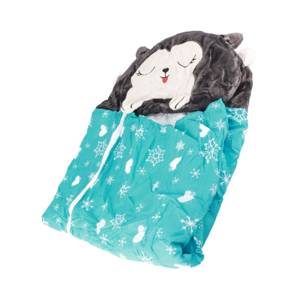 Blå hundeform fortykket børne sovepose Praktisk varm småbørn Kid tegneserie sovesæk til camping