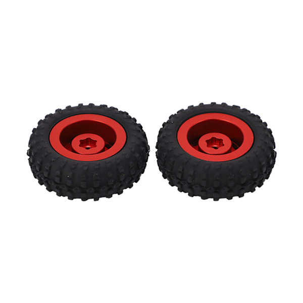 2 stk./sett 50 mm felg gummidekk med 4 hull for AXIAL SCX24 1/24 RC bil oppgraderingsdeler rød
