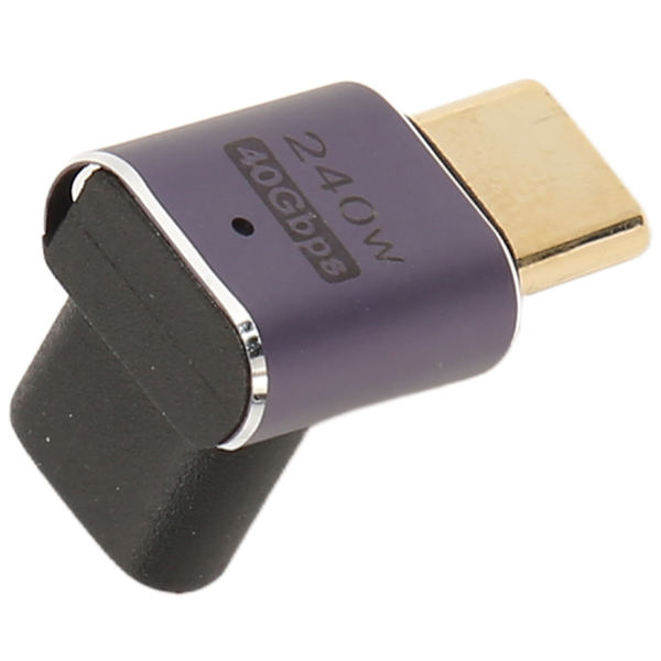 USB C oikeakulmasovitin naaras-uros 40Gbps PD240W lataus 8K 60Hz Middle Bend Type C 4.0 sovitin PC-puhelimeen