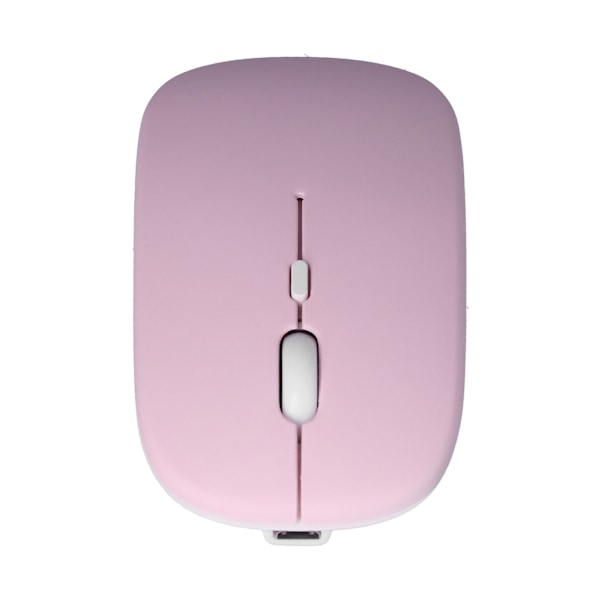 Trådlös Mus Uppladdningsbar DualMode 2.4G Ergonomisk Tyst Optisk Datortillbehör (Rosa)