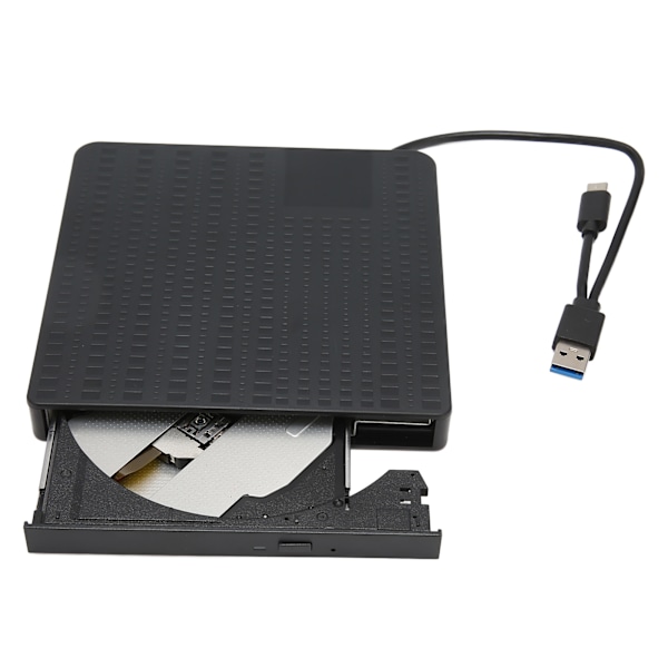 Ulkoinen CD- ja DVD-asema USB3.0 ja Type C -liitäntöjen kanssa, hiljainen ja nopea tiedonsiirto, CD- ja DVD-poltin ja -lukija kannettaville tietokoneille