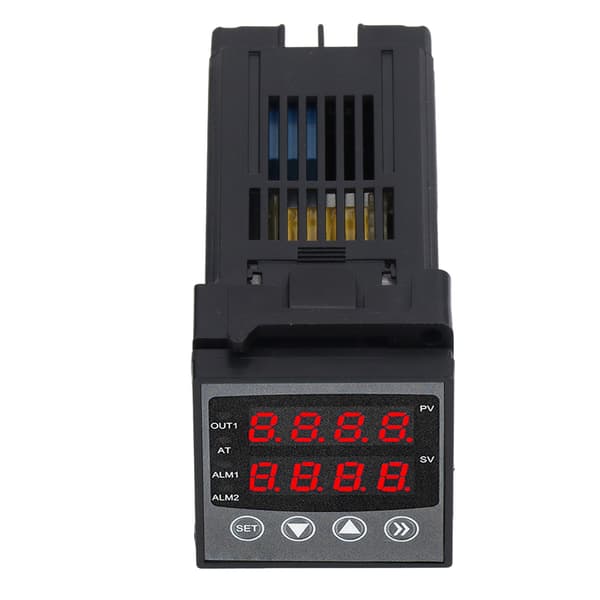 Digital temperaturregulator med larm Intelligent PID-kontroll Dubbel display termostat DC 24V