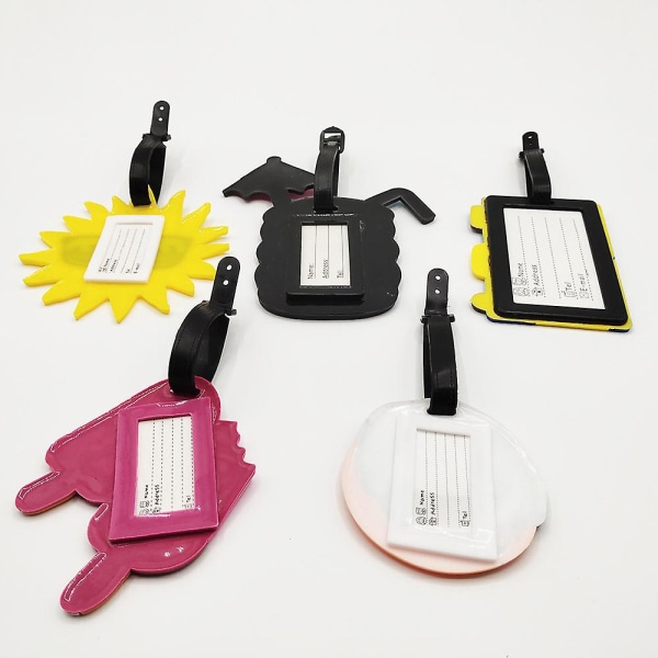 Reseväska Set - 5 st, 5 stilar - Perfekt för märkning av nycklar, resväskor, väskor och husdjur