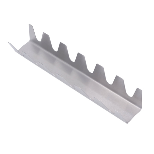 Taco Holder Rustfrit Stål 6 Riller Rustfri Varmebestandig Taco Rack til Bagerier Picnic Grillaftener