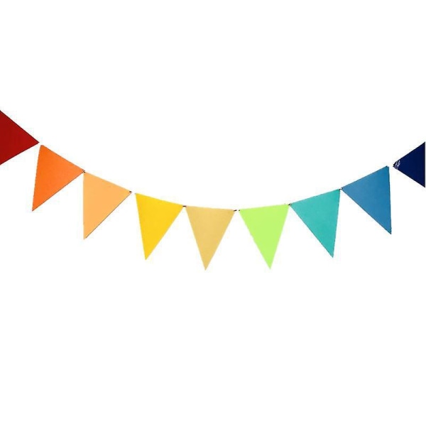Värikäs Triangle Party Banner -koristelu - 2,5 metriä