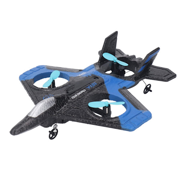 RC-drone Kannettava EPP-kaukosäädöllä varustettu lentokone värikkäillä LED-valoilla ja varapropeleilla lapsille lelulahjaksi sininen kolme akkua