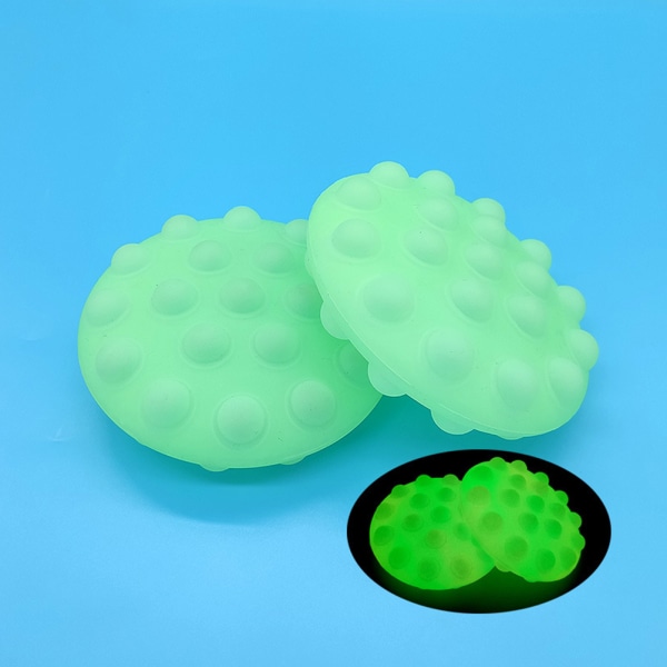 Lysende Push Bubble Bold i Mørke Stress Relief Bold Silikone Lysende Sensorisk Legetøj Dekompression Legetøj Gaver til Børn Voksne