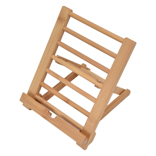 Tablet Stativ Bambus Foldbar Multi Vinkel Universal Desktop Tablet Holder til 4 til 13in Telefon Bog Musik Score