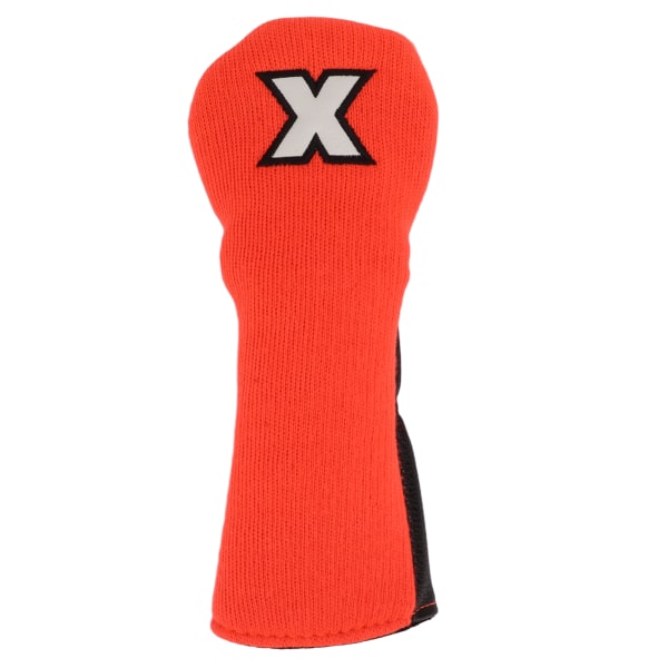 Cover i blandat tyg Golfklubbskydd Stickad polyester Vattentät PU med X-mönster för rutinträning Orange och Svart