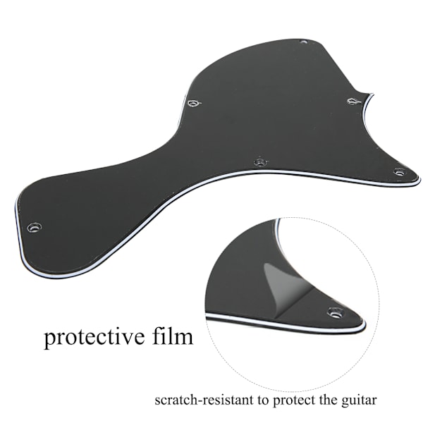 Guitar Pickguard Black 3-kerroksiset PVC-muoviset Pick Guard -soitintarvikkeet