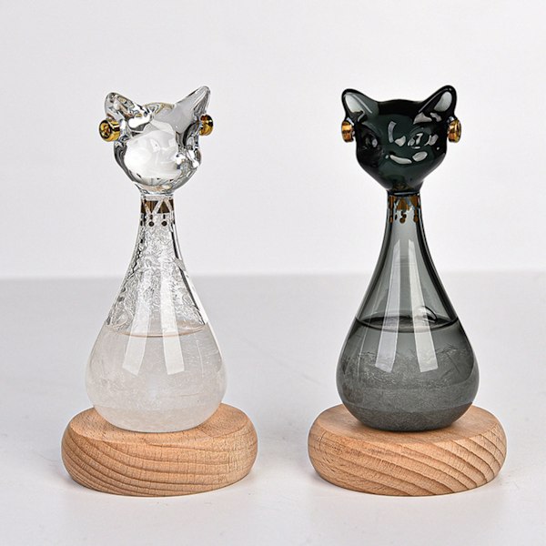Väderprognos Kattflaska Svart Ergonomisk Robust Glas Väderprognos För Vardagsrum Kök