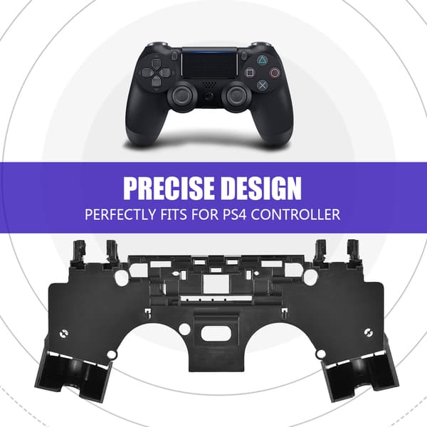 PS4 Controller Sort Plastik Midterhus Skal Udskiftningscover