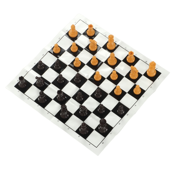 Kansainvälinen muovinen set 25 cm muovikalvolla shakkilaudalla PS kansainvälinen shakki aikuisille, lapsille ruskea