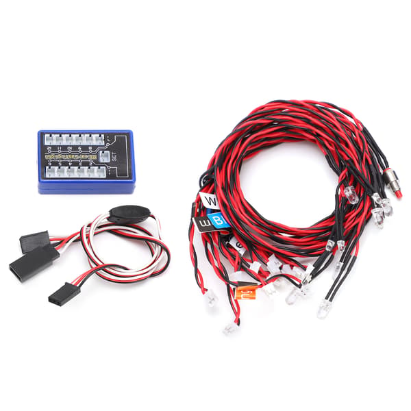 Highlight 12 LED Blinkende Lys System 12-LED Lys Kit til RC Biler 4.8 ‑ 6V DC
