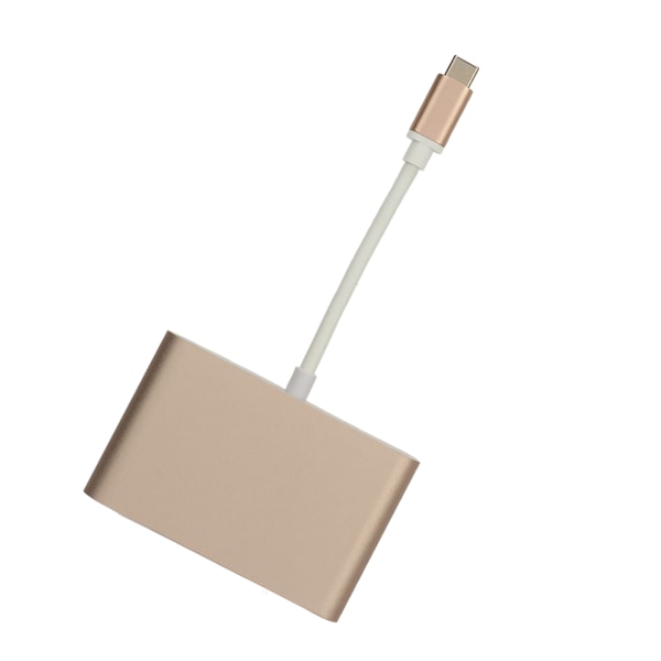 USB 3.1 Type C - VGA-sovitin Hub PD 3 in 1 -telakointiasema alumiinia Type C - VGA-sovitin ruusukulta
