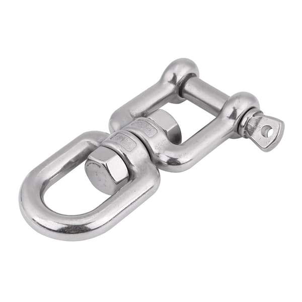Kraftig 304 rustfrit stål drejelig ring snap rullesjakkel 12mm