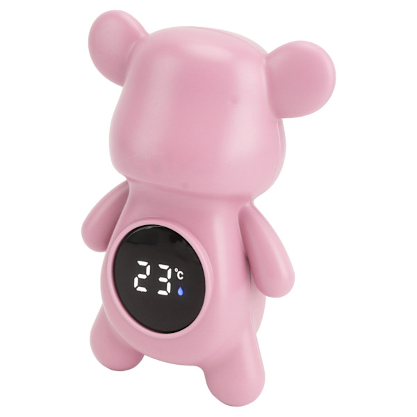 Digitalt Baby Badetermometer Bjørn Form Sikkerhedsskærm Vandtermometer Rumtemperatur Spædbarn Baby Badelegetøj Pink