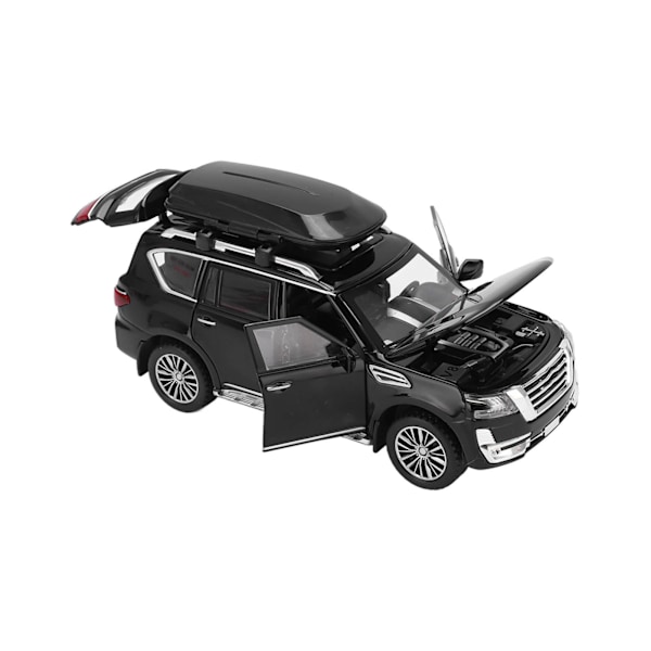 1/32 SUV Automalli Metalliseos Painevalettu Vedettävä Ajoneuvolelu Äänellä ja Valolla Pojille ja Tytöille Musta