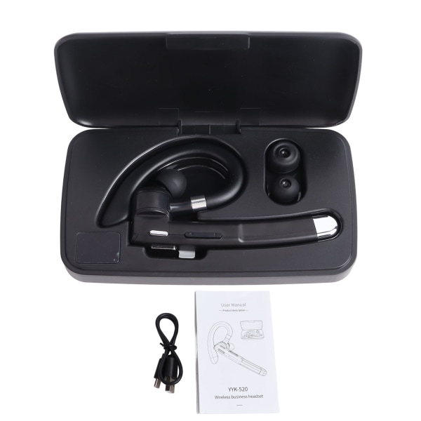 Trådløs Bluetooth-øretelefon Vanntett Lett Single Ear BT 5.1 trådløst håndfri hodesett for kontorkjøring