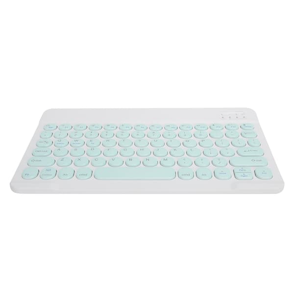Trådløst Bluetooth-tastatur til tablet, smartphone, computer, rund tastehætte, 10 tommer, lysegrøn