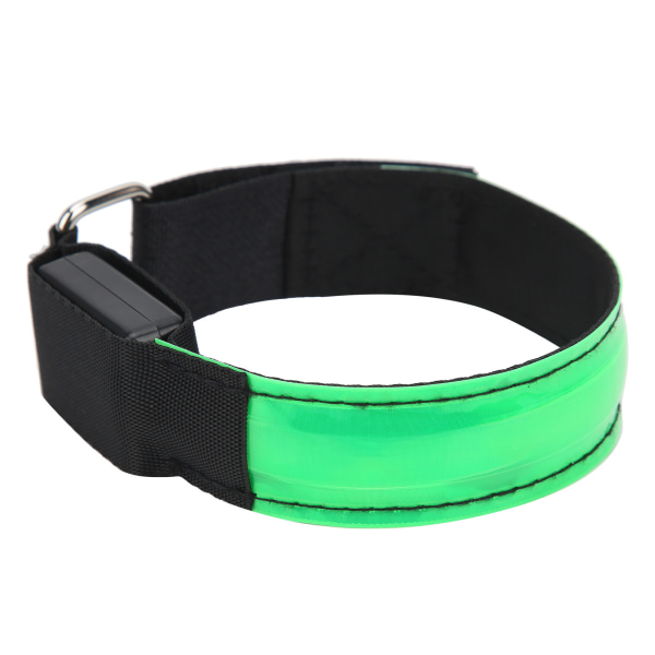 Utendørs Nattløpslys Armbånd med LED Glow Armbånd Lys Reflekterende Sport Belt Grønn