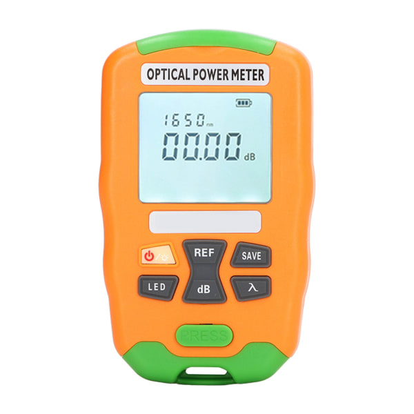Mini optisk fiber effektmåler tester FC SC ST Universal Interface Sensitive ‑50 til +26dBm Orange